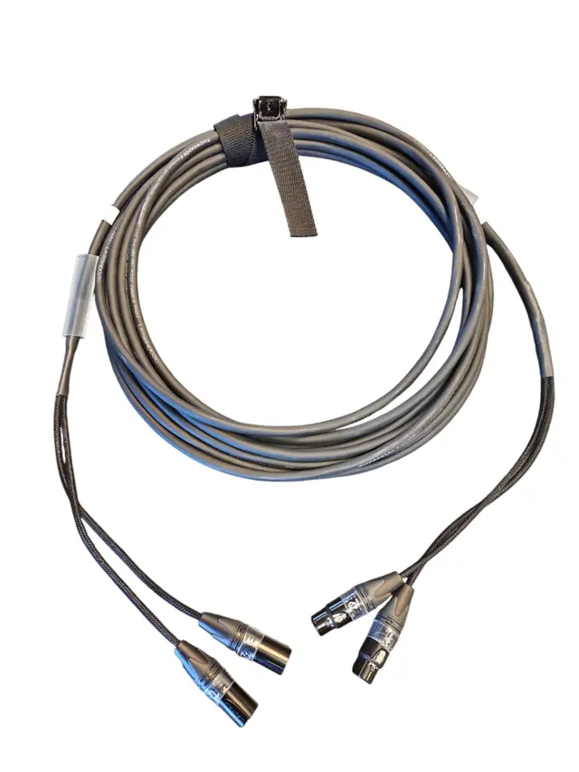 LMT-CAB Lyd Multikabel 2-par XLR 10m med Krympestrømpe og stropp 