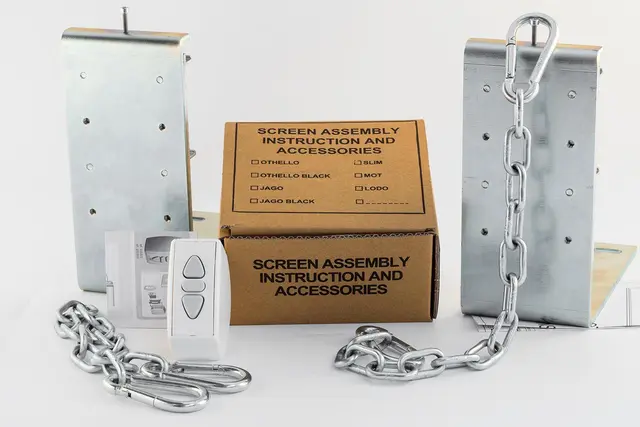 Screenline LODO motor 16:10 490x306cm 227" m/sorte kanter, lystett, gain 1,0 