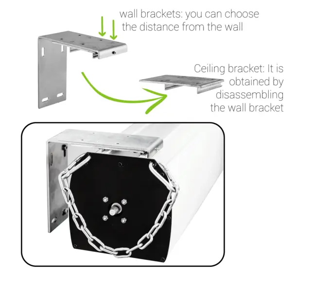 Screenline LODO motor 16:10 490x306cm 227" m/sorte kanter, lystett, gain 1,0 