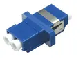 Adapter SM LC-DPX Blå Med flens, metall klips, keramisk hylse
