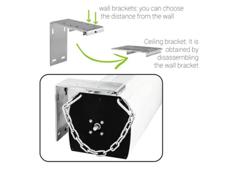 Screenline LODO motor 16:10 540x338cm 251" m/sorte kanter, lystett, gain 1,0 