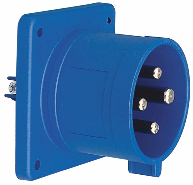 Apparatinntak Innfelt Rett 32A 230V 3P+J 9h, IP44 (70x70) 