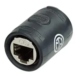 Neutrik NE8FFX6-W EtherCON Cat6A Skjøt RJ45/RJ45 Sort