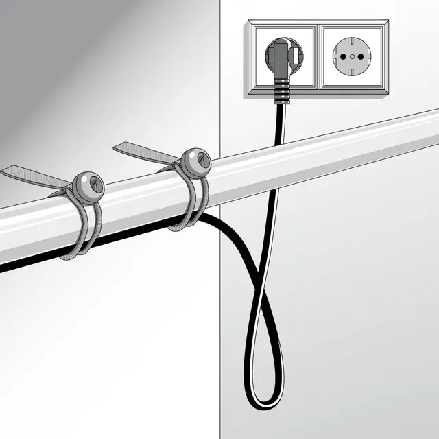 Gerriets G-Cable for pipes Ø 50-60 mm, Black 