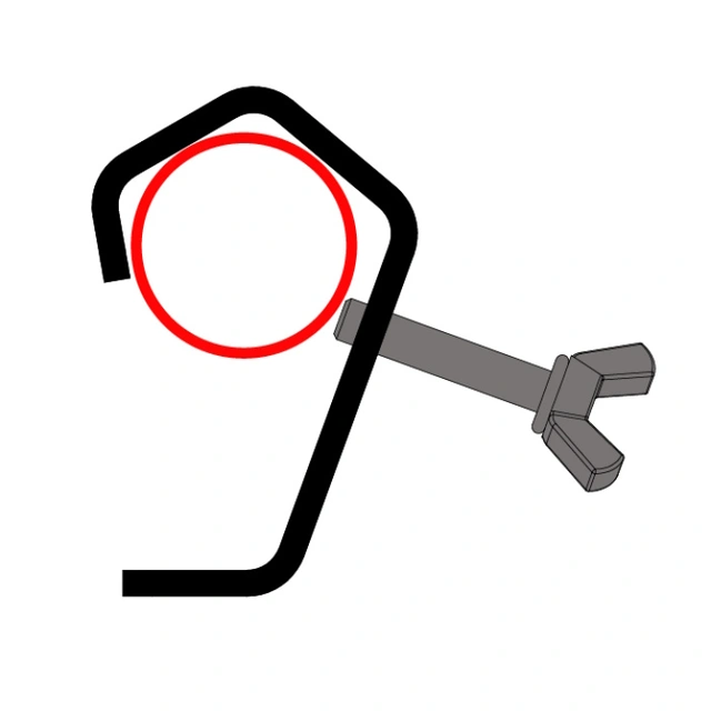 Doughty T21101 Hook Clamp Universal 20-50mm (Black) 