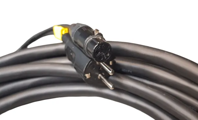 LMT-CAB Hybridkabel SchukoPowerCon/XLR3P 5m m/stropp, lengdemerk & krymp 