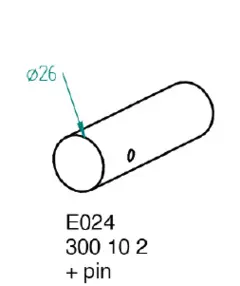 Nivtec. dilation part for stairway rail, black, incl.pin 