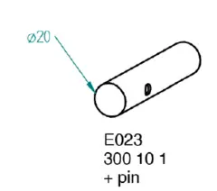 Nivtec. dilation part for stage rail black, incl. Pin 