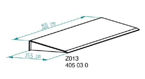 Nivtec wedge for ramp, width: 150cm warted sheet aluminium 