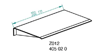 Nivtec wedge for ramp, width: 100cm warted sheet aluminium 