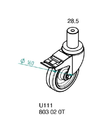 Nivtec transport wheel ø 16 cm, stk 