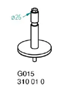Nivtec support bolt for rails, ø 26 mm steel galvanized 