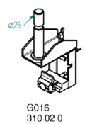 Nivtec special support bolt for rails ø 26 mm steel galvanized 