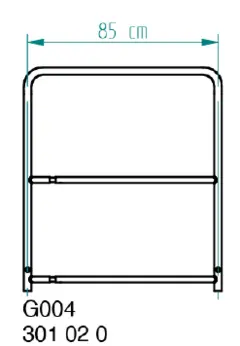 Nivtec safety rail, height: 100cm, width 85cm 