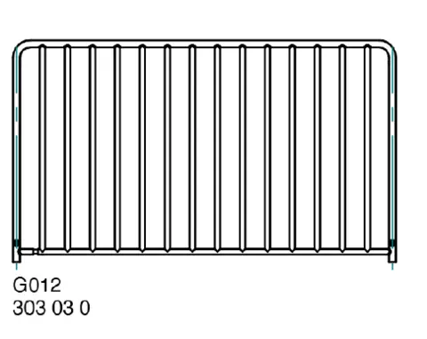 Nivtec safety rail with vertical bars h: 110cm, w: 185cm (#209) 