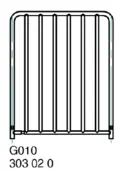 Nivtec safety rail with vertical bars h: 110cm, w:  85cm (#207) 