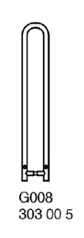 Nivtec safety rail with vertical bars h: 110cm, w:  15cm (#198) 