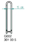 Nivtec safety rail height: 100cm, width:  15cm 