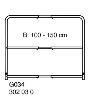 Nivtec rail, height: 100cm adjustable width: 100 - 150cm (#224) 