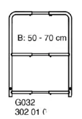 Nivtec rail, height: 100cm adjustable width: 50 - 70cm (#222) 