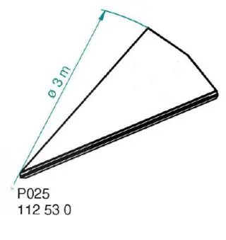 Nivtec platform, triangle, kite shape for Ø 3 m 
