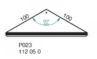 Nivtec platform, triangle 100 x 90° x 100cm x 141,14cm (#24) 