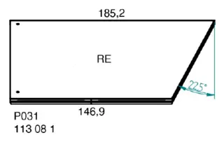 Nivtec platform, trapezoid: 146.9cmx185.2cm x 22.5°x100cm Right(#31) 