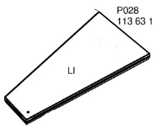 Nivtec platform, extension trapezoid left, for circle Ø 6 m 