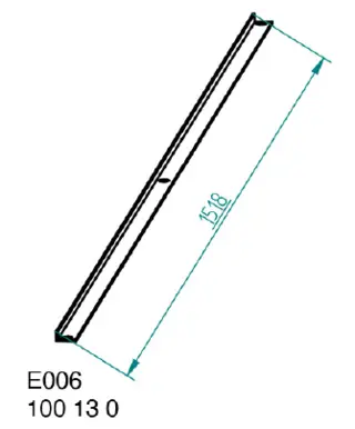 Nivtec lever for locking system length: 1.5 m, alu, for 2 m 