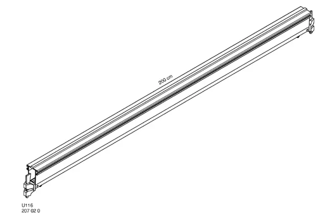 Nivtec alu weight girder, length: 200cm 