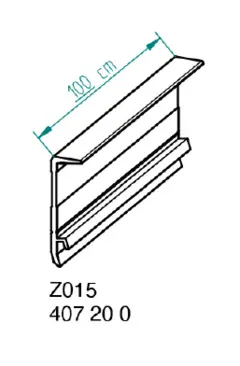 Nivtec alu lining lath, length: 100cm 