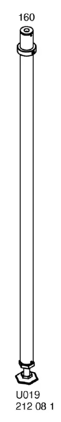 Nivtec alu levelling leg, +/- 3cm stage height: 160cm 