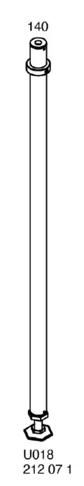 Nivtec alu levelling leg, +/- 3cm stage height: 140cm 