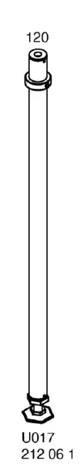 Nivtec alu levelling leg, +/- 3cm stage height: 120cm 