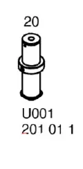 Nivtec alu leg, stage height:  20cm 