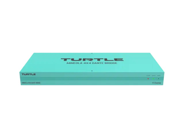 Turtle AV Mineola 4x4 Dante Audio Bridge 4x XLR inputs with 48V Phantom Power 