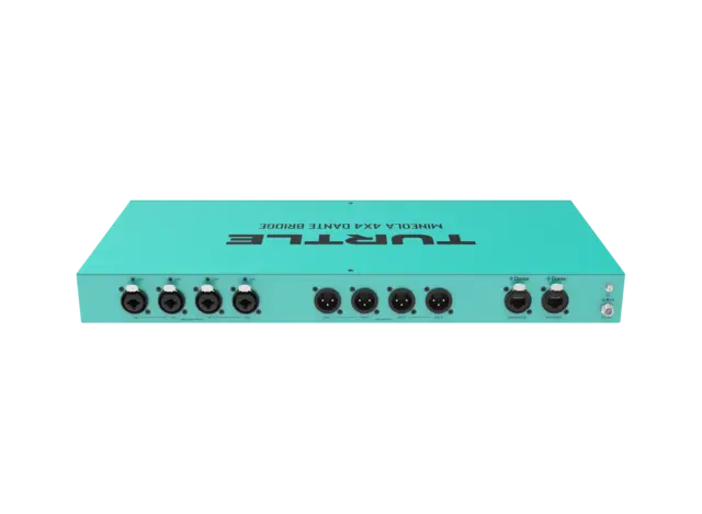 Turtle AV Mineola 4x4 Dante Audio Bridge 4x XLR inputs with 48V Phantom Power 