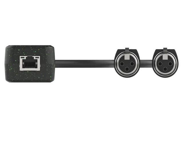 Turtle AV Dante Dual XLR Input Adapter 