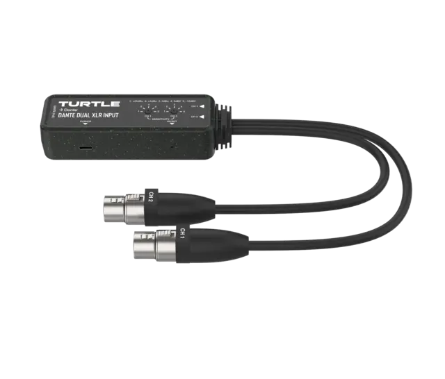 Turtle AV Dante Dual XLR Input Adapter 