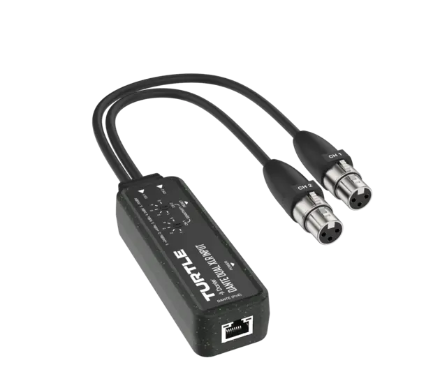 Turtle AV Dante Dual XLR Input Adapter 