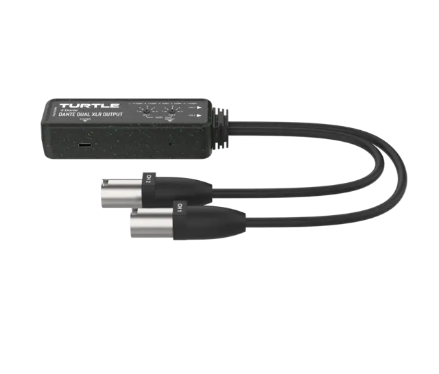 Turtle AV Dante Dual XLR Output Adapter 