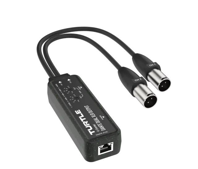 Turtle AV Dante Dual XLR Output Adapter 