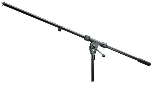 K&M 211 Mikrofonbom, sort, fast 