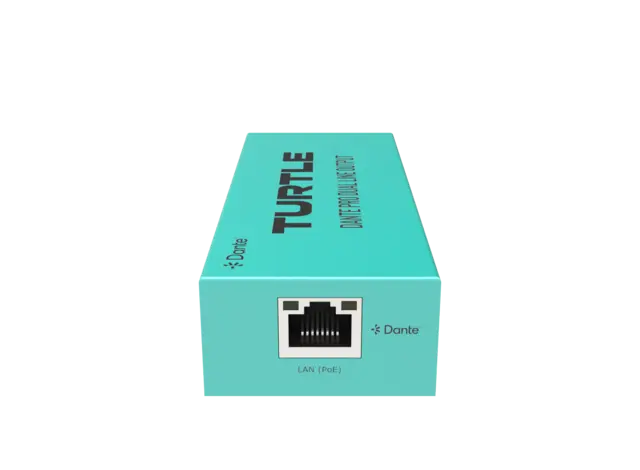 Turtle AV Dante Pro 2Ch Analog Line Output Adapter w/Gain Controls 