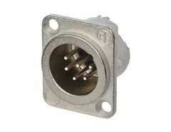 Neutrik NC6MD-LX 6pin XLR Han Chassis Grå
