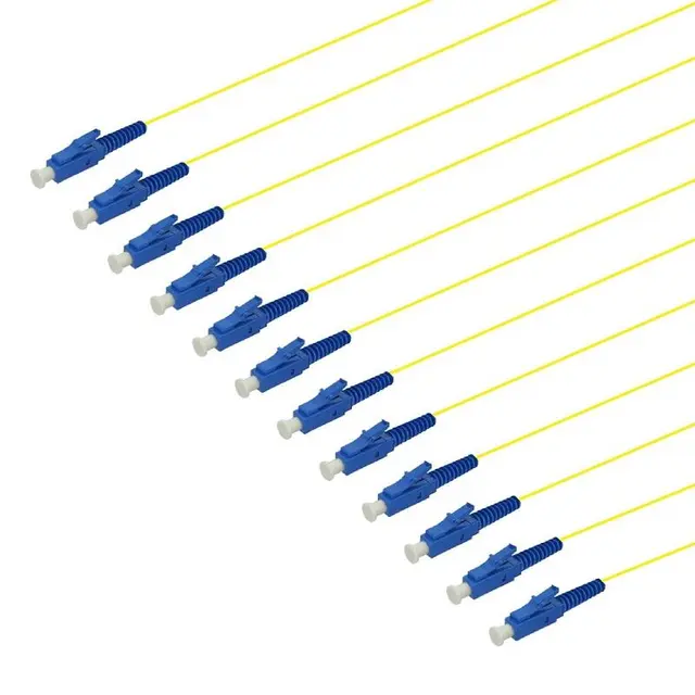 Fiberhale SM LC/UPC 12-pakning 1,5 m 9/OS2 G.657.A1, 900µm fast kledning, Gu 