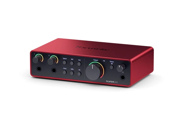 Focusrite Scarlett 2i2 Gen. 4 USB-lydkort, 2 inn/2 ut 