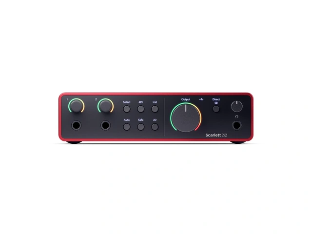 Focusrite Scarlett 2i2 Gen. 4 USB-lydkort, 2 inn/2 ut 