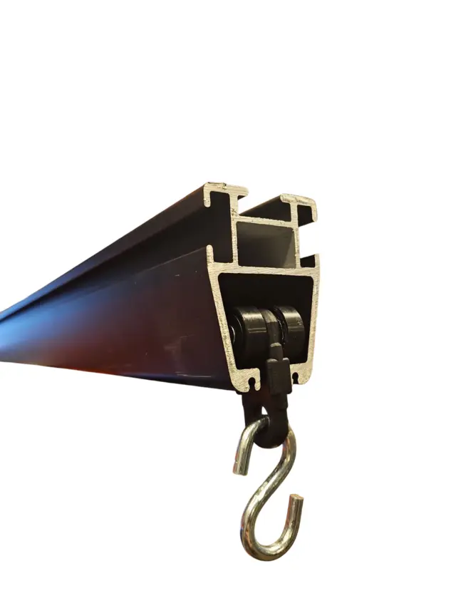 LMT-MEK Teppeskinne svart 6,1m Alu Svart 6,1 meter 