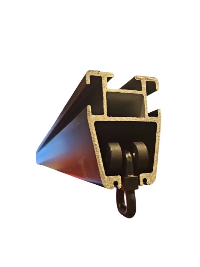 LMT-MEK Teppeskinne svart 6,1m Alu Svart 6,1 meter 